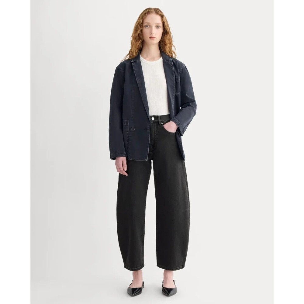 EVERLANE The Way High Curve Jean 25 Washed Black High Rise Organic NWT B87